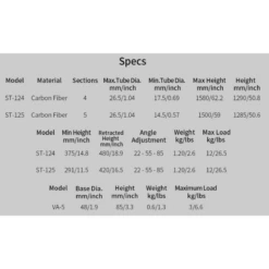 Sirui Waterproof Carbon Fiber ST-124 + VA-5 Tripod Kit -Vanguards Shop 1382640 800 auto